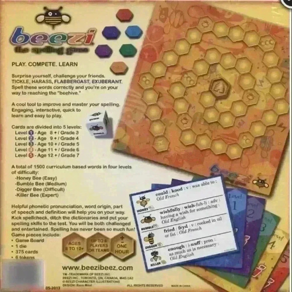 BNIB Sealed Beezi The Spelling Game - Ages 8+ Educational Family Vacation Fun - Picture 2 of 7